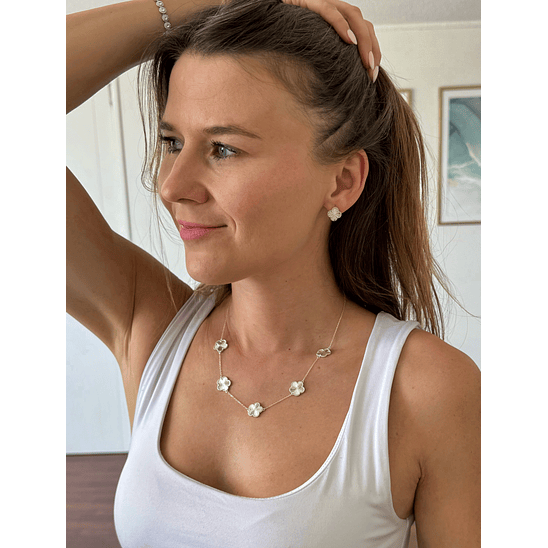 Collar de tréboles facetados 4