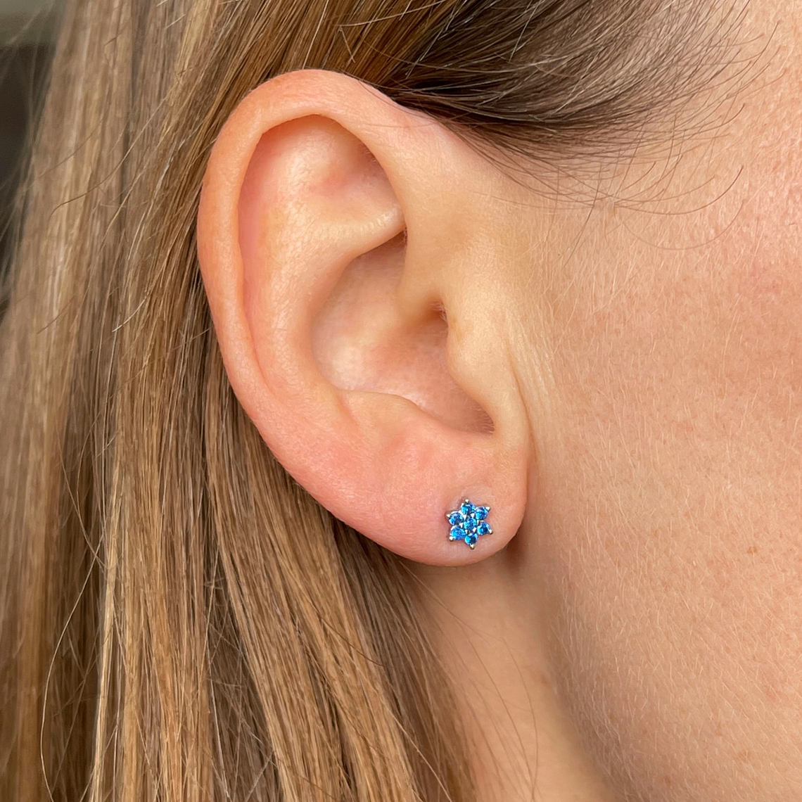 Flor azul con tope 2