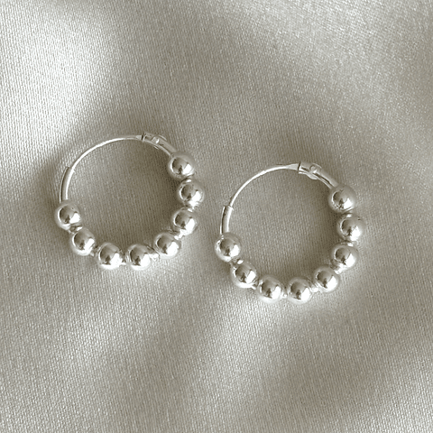 Argollas con esferas 14 mm