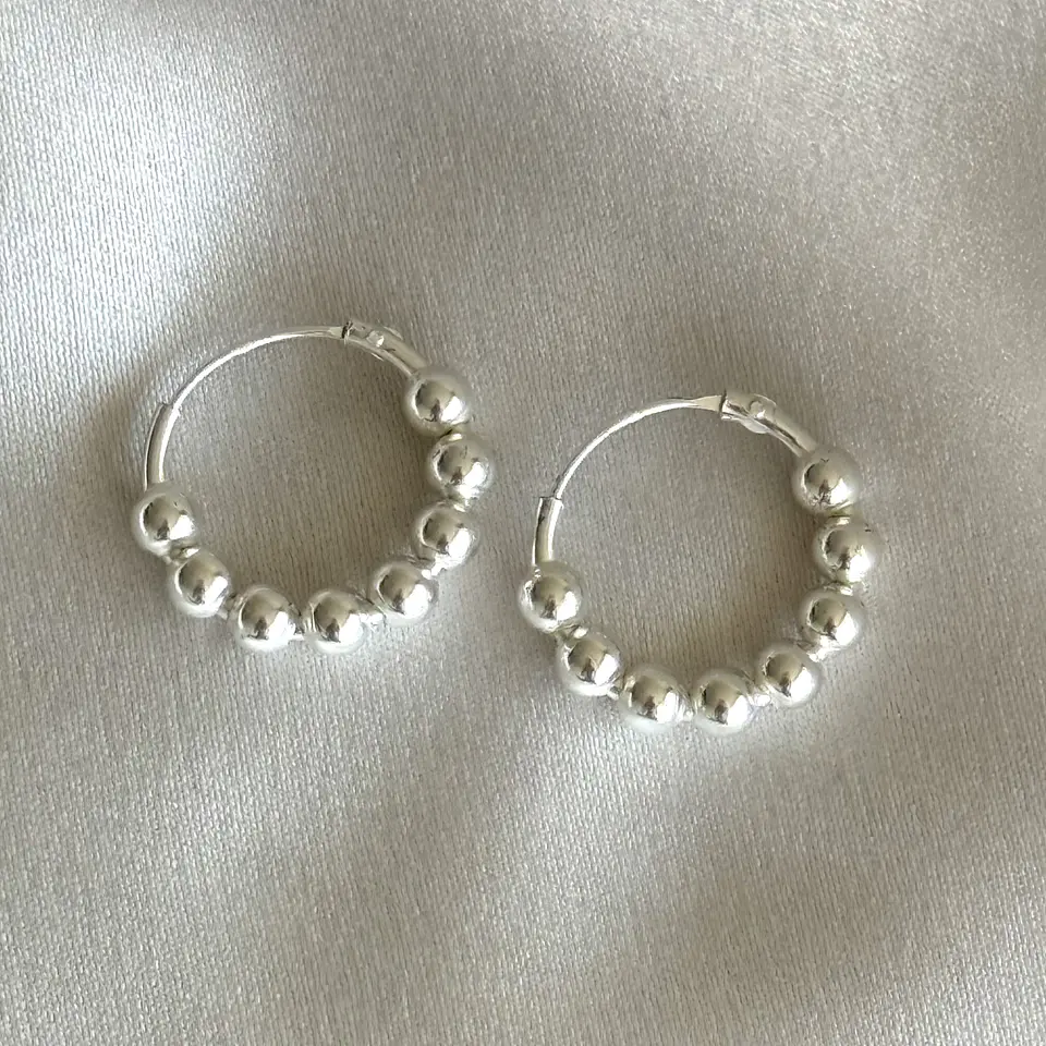 Argollas con esferas 14 mm 1