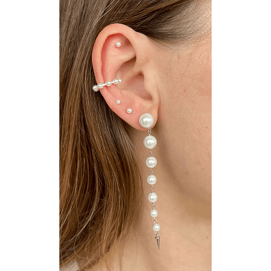 Aros largos de perlas 2