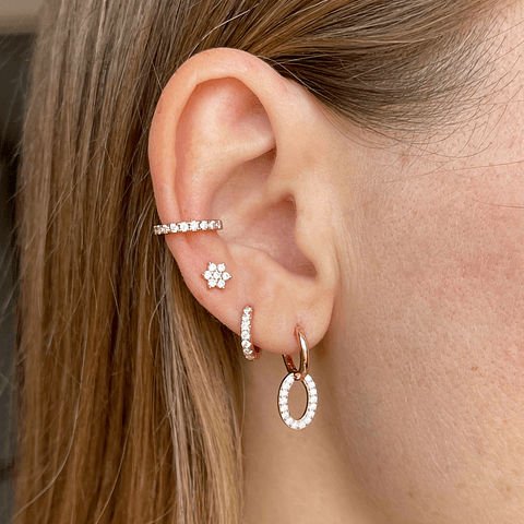 Flor de oro rosado 6 mm