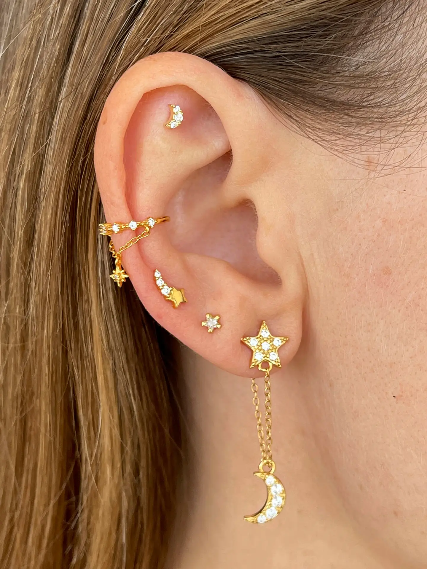 Cuff estrella colgante 3