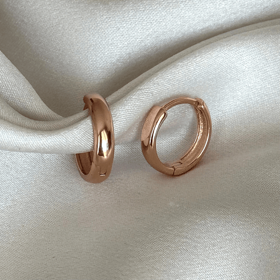 Argollas oro rosado 11 mm 1
