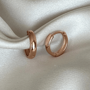Argollas oro rosado 11 mm