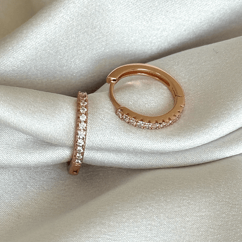 Argollas 15 mm oro rosado