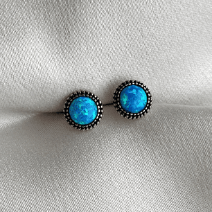 Círculo con ópalo 7 mm