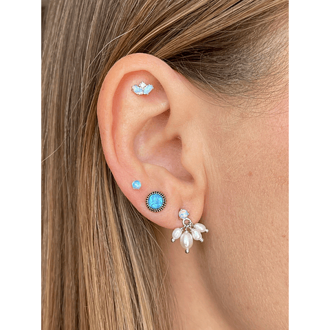 Círculo con ópalo 7 mm