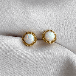 Círculo con ópalo 7 mm