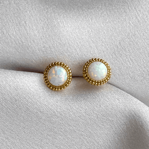 Círculo con ópalo 7 mm