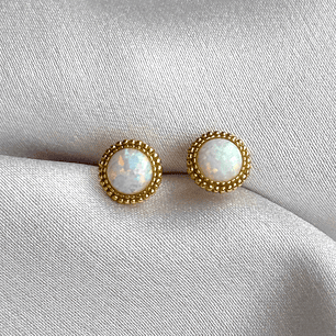 Círculo con ópalo 7 mm