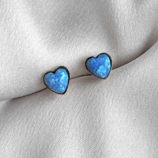 Corazón ópalo azul 5 mm 1