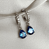 Argollas con circón azul