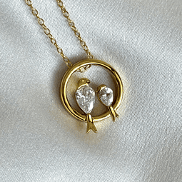 Collar pareja de pájaros