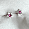 Flor circón rubí 9 mm