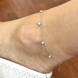 Tobillera circones colgantes