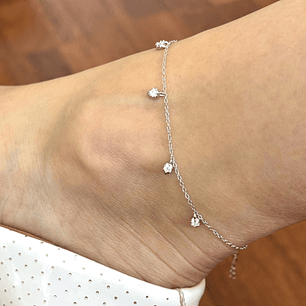 Tobillera circones colgantes