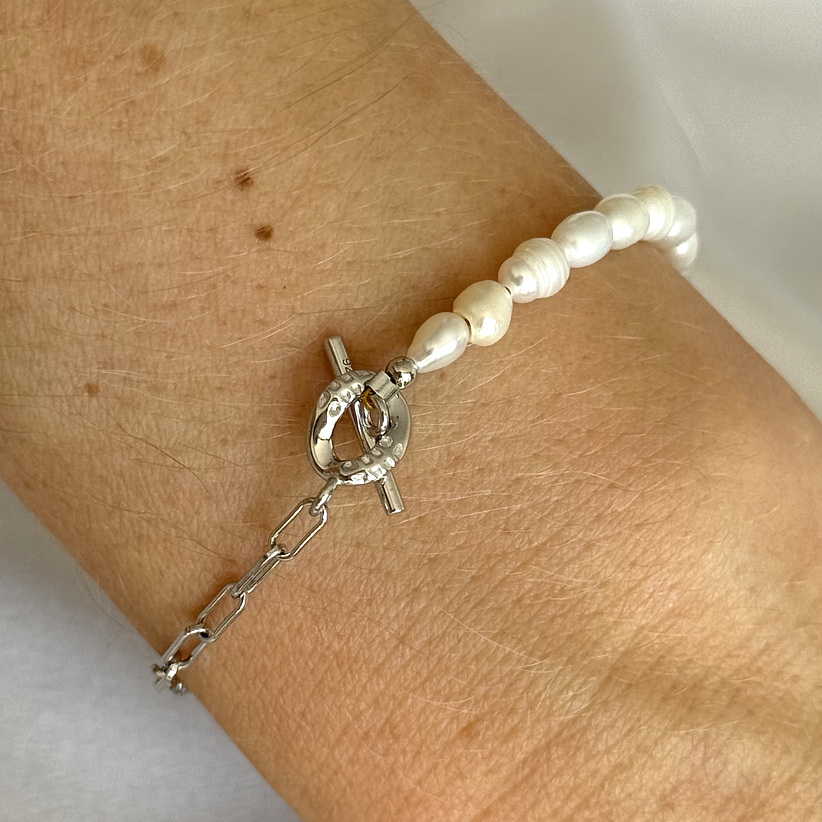 Pulsera perlas y eslabones 2