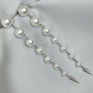 Aros largos de perlas