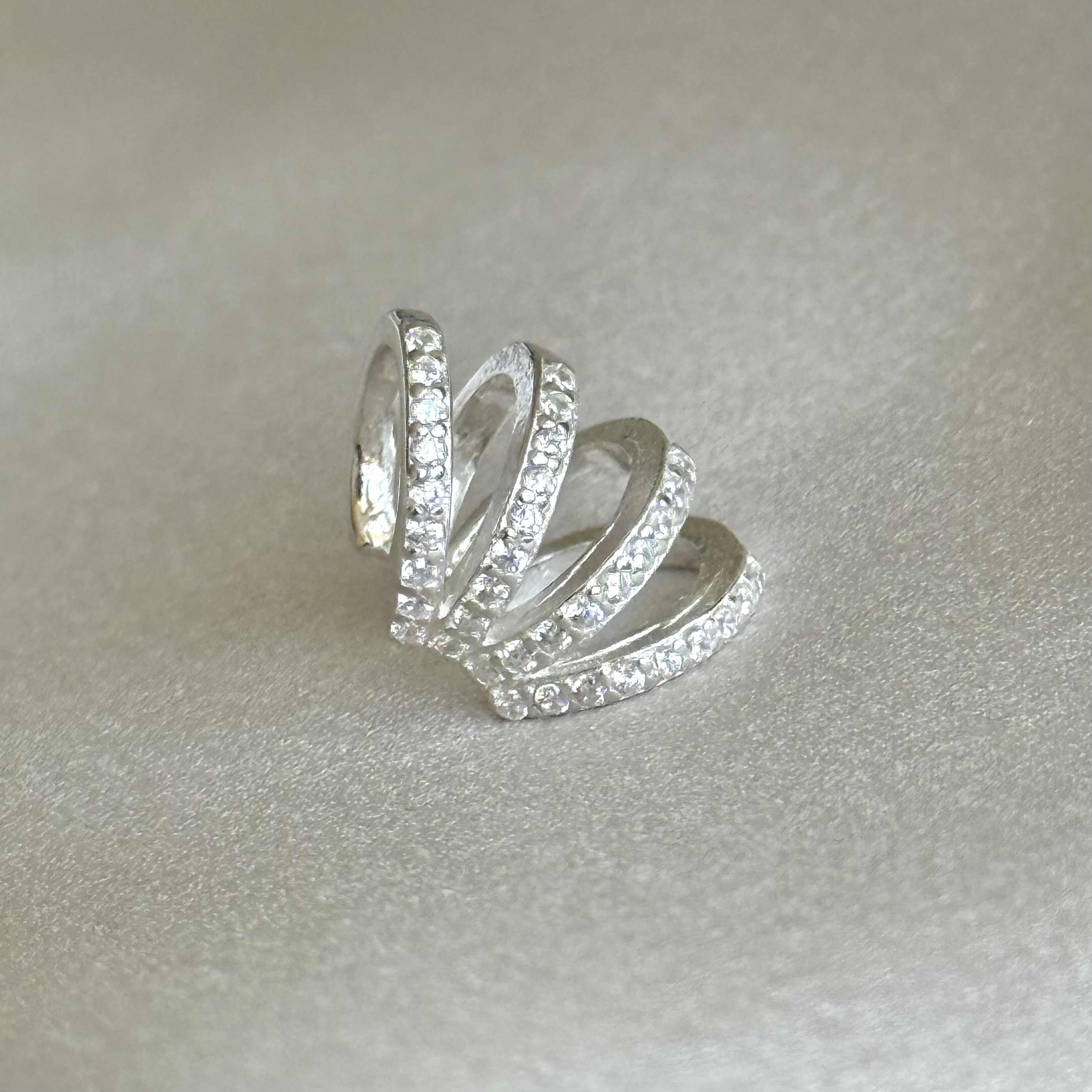 Cuff brillante 4 argollas