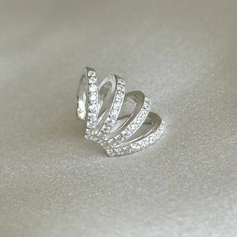 Cuff brillante 4 argollas