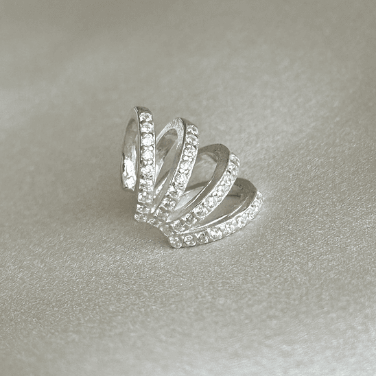 Cuff brillante 4 argollas 1