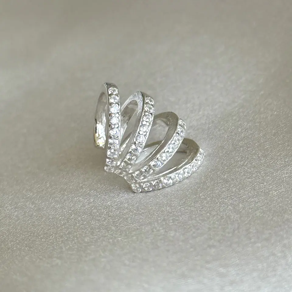 Cuff brillante 4 argollas 1