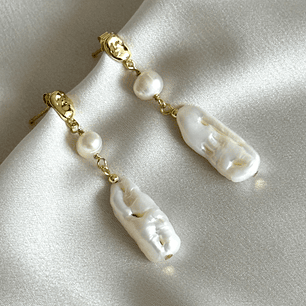 Aros de perlas naturales