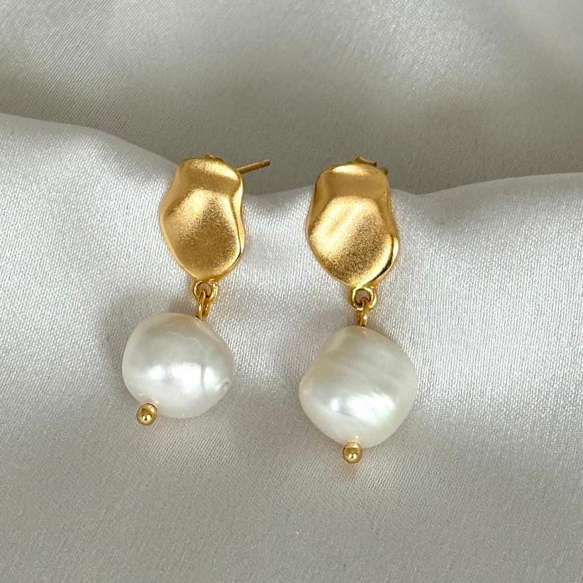 Aros de perlas naturales 1