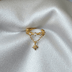 Cuff estrella colgante