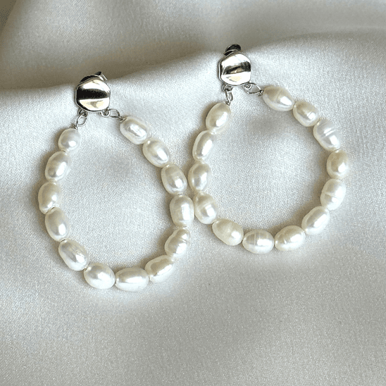 Aros de perlas de agua dulce 1