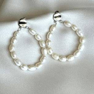 Aros de perlas de agua dulce