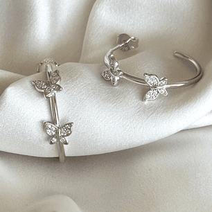 Semi argollas Mariposa