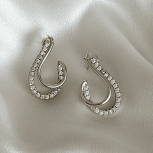 Aros de gota brillante 