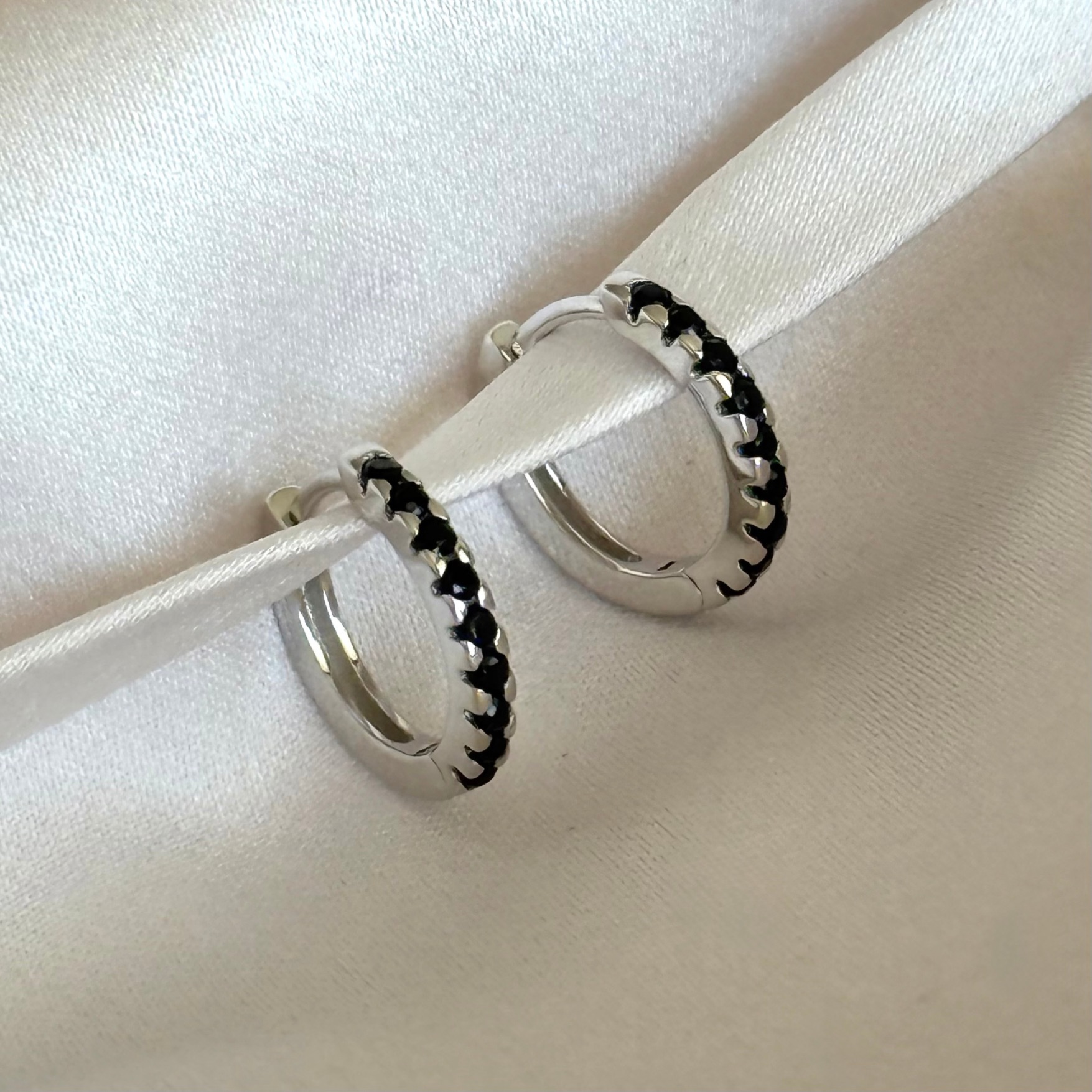 Argollas negras 13 mm