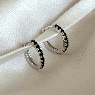 Argollas negras 13 mm