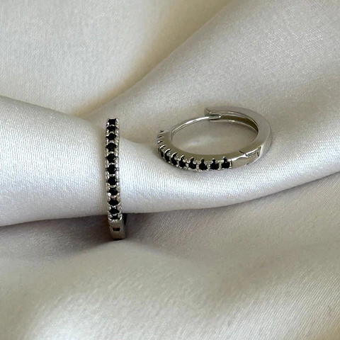 Argollas negras 15 mm