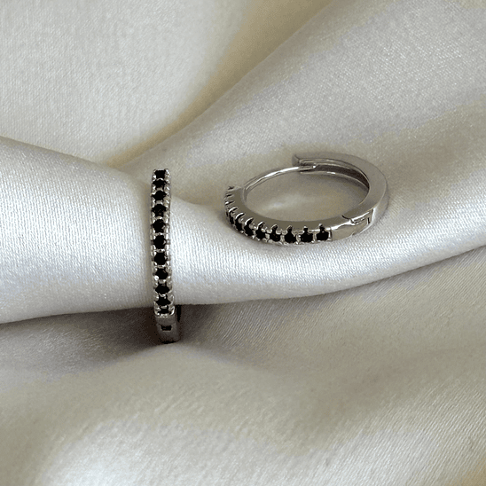 Argollas negras 15 mm 1