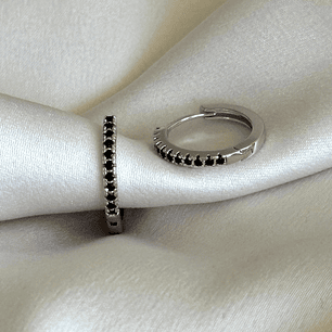 Argollas negras 15 mm