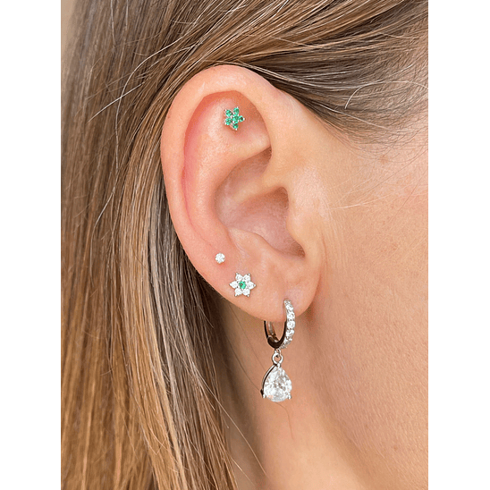 Piercing flor verde 2