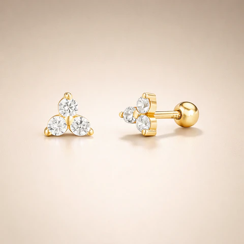 Mini triángulo dorado con tope