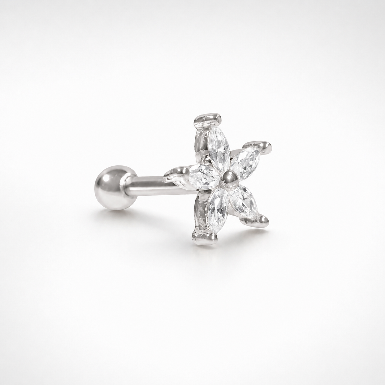 Piercing flor 7 mm