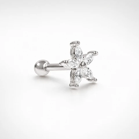 Piercing flor 7 mm