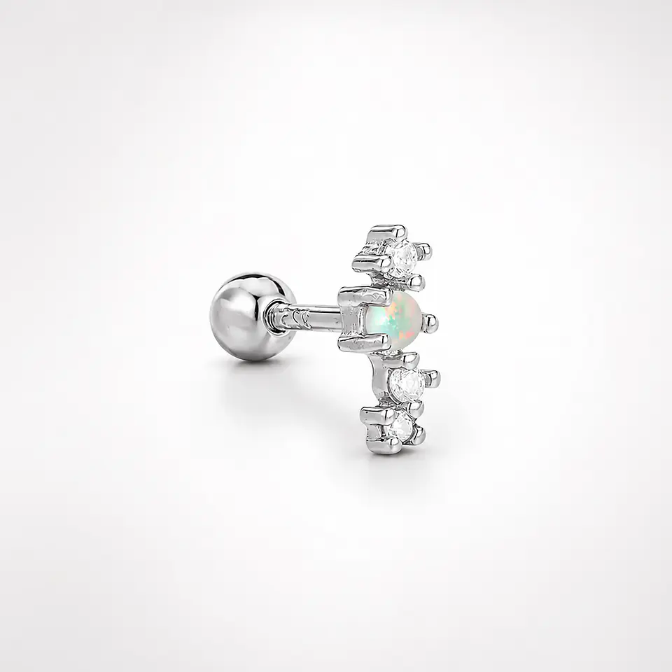 Piercing con ópalo 1