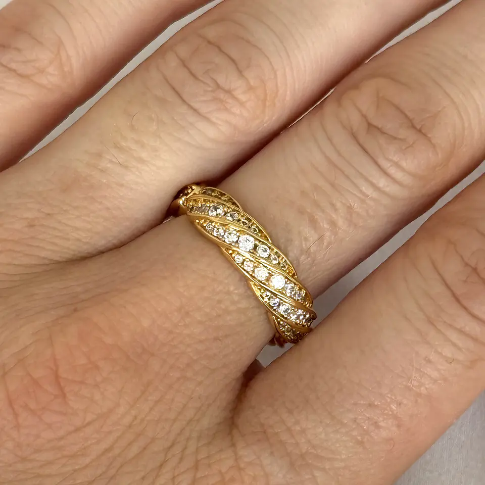 Anillo ajustable trenzado 2