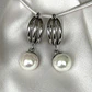 Argollas triples con perla a.q. - Miniatura 1
