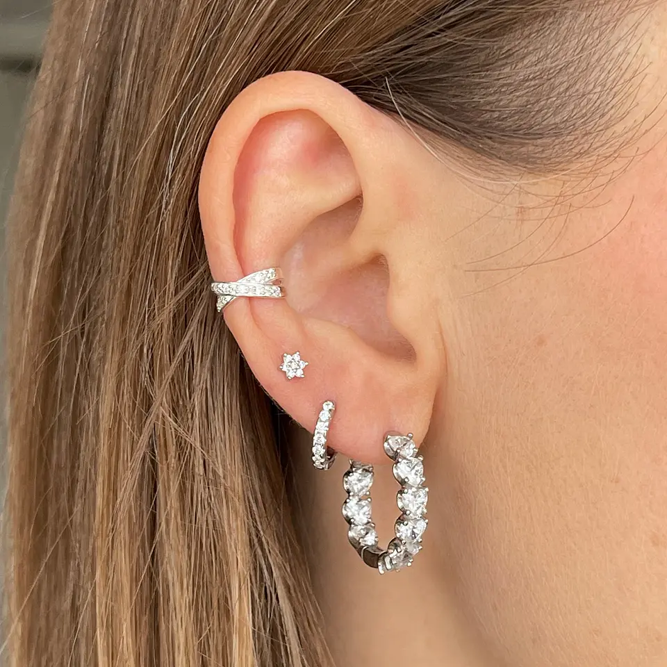 Conjunto argollas de corazón 1