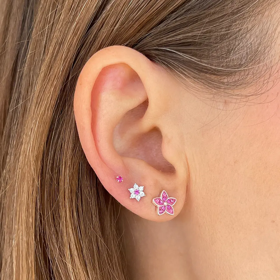 Conjunto flores fucsia 1
