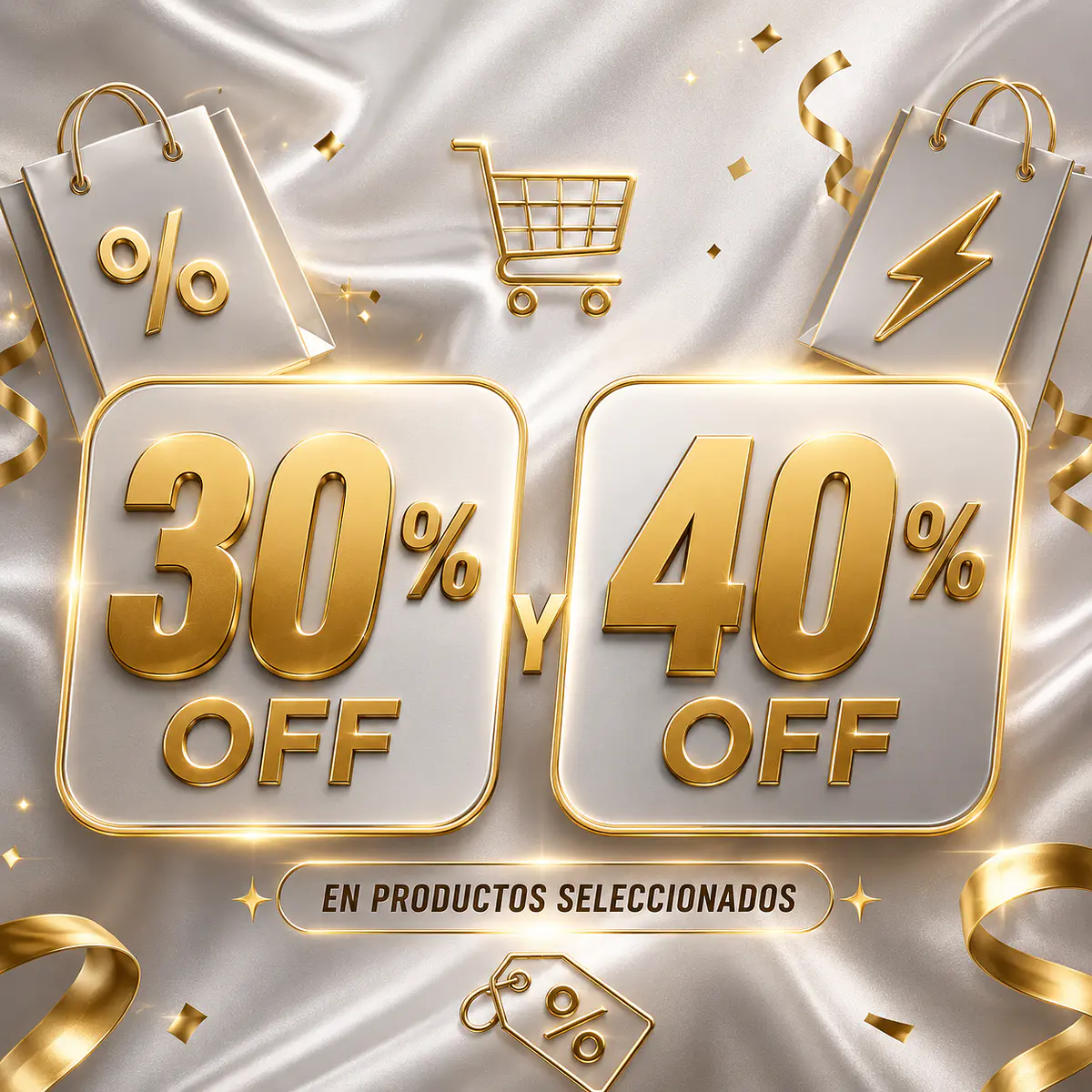 30 y 40 % off