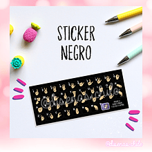 Teclado Sticker Diseñas - Color Negro